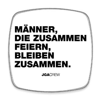 Männer feiern (JGA - Jungesellenabschied) - Viereckiger Kühlschrankmagnet - Weiß - Vorne