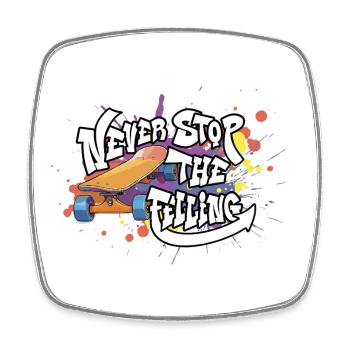 Skateboard Graffiti Motivation Design - Viereckiger Kühlschrankmagnet - Weiß - Vorne