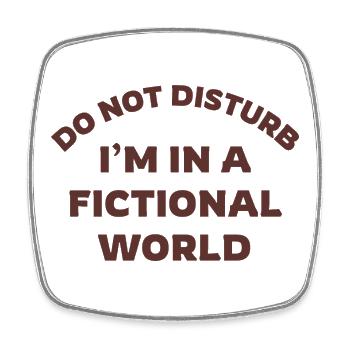 T-shirt de citation du monde fictif - Magnet carré - blanc - Devant