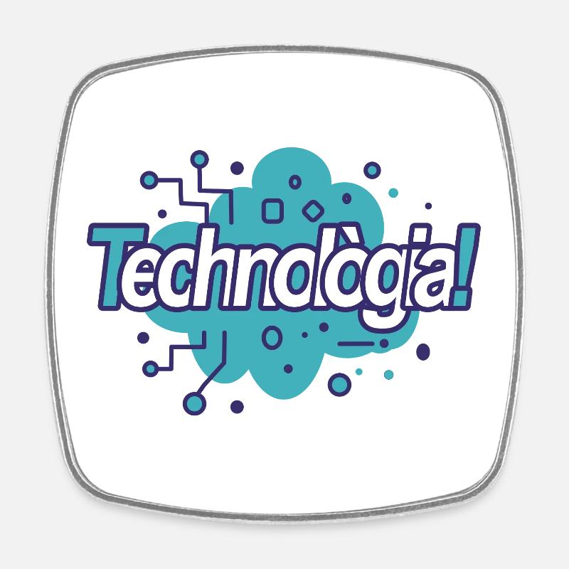 Technologie - Magnet carré - blanc