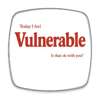 vulnerable_-2- - Square fridge magnet - white - Front