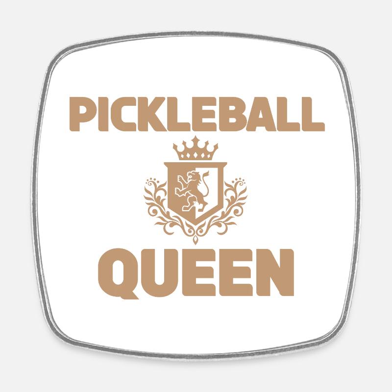Reine du pickleball - Magnet carré - blanc