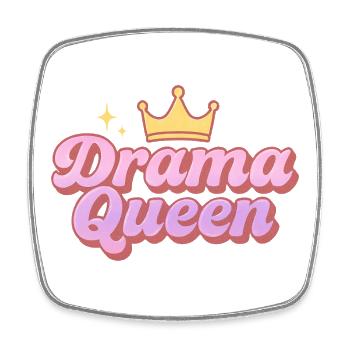 Drama Queen - Square fridge magnet - white - Front