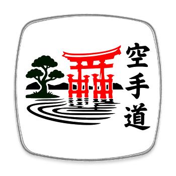 Karate Nature - Square fridge magnet - white - Front