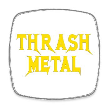 Thrashmetal - Viereckiger Kühlschrankmagnet - Weiß - Vorne