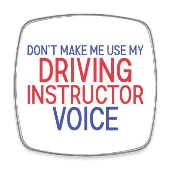 Driving Instructor Voice Drive Tutor - Viereckiger Kühlschrankmagnet - Weiß - Vorne