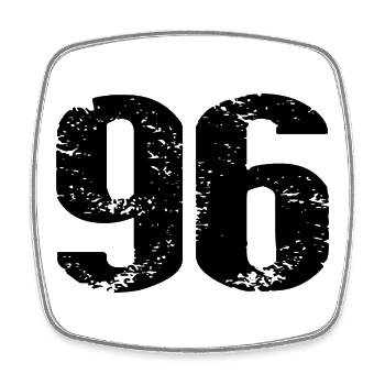 Justaucorps à 96 chiffres - Magnet carré - blanc - Devant