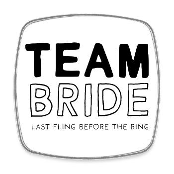 Équipe Bride - Magnet carré - blanc - Devant