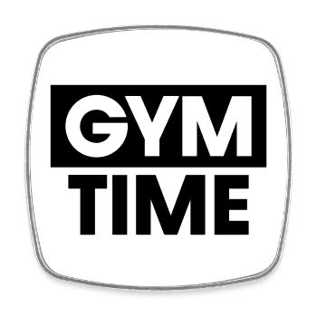 Temps de gym - Magnet carré - blanc - Devant