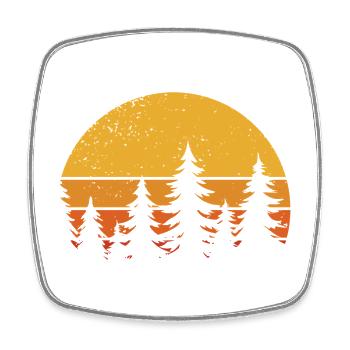 forest nature trees wilderness outdoor hiking - Square fridge magnet - white - Front