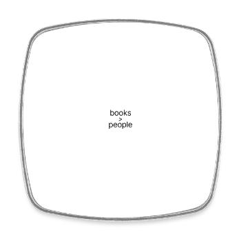 Bücher > Personen - Viereckiger Kühlschrankmagnet - Weiß - Vorne