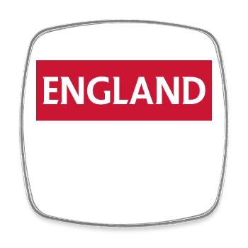 Englischer Stadtblick mit farbenfrohem Design - Viereckiger Kühlschrankmagnet - Weiß - Vorne