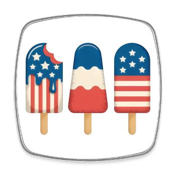 Cream Lover Independence Day 4th of July - Square fridge magnet - white - Front