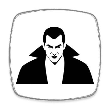 Vampire Illustration - Square fridge magnet - white - Front