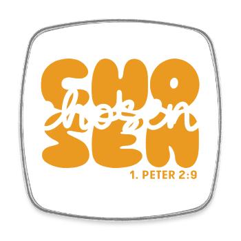 Bible Verse Chosen 1 Peter Jesus Faith Christian - Square fridge magnet - white - Front