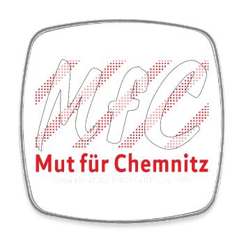 Chemnitz Courage for Chemnitz - Square fridge magnet - white - Front