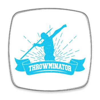 Athlètes d'athlétisme Throwminator Athletic - Magnet carré - blanc - Devant