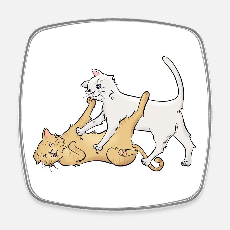 Snuff - Square fridge magnet - white