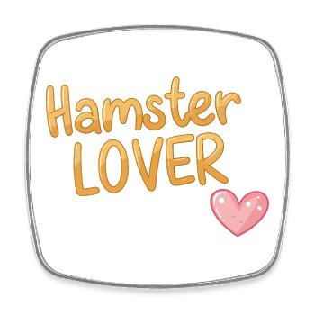 Hamster Design for Pet Lovers - Square fridge magnet - white - Front
