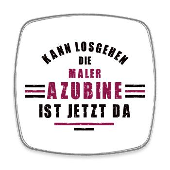 Azubine Maler Lehre Ausbildung Malerin - Viereckiger Kühlschrankmagnet - Weiß - Vorne