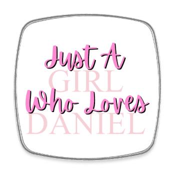 Inspirational Girly Quote Design - Square fridge magnet - white - Front
