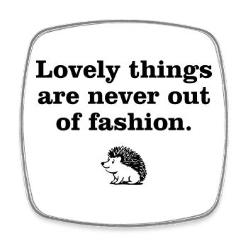 Lovely Things par Hedgehog Vintage - Magnet carré - blanc - Devant