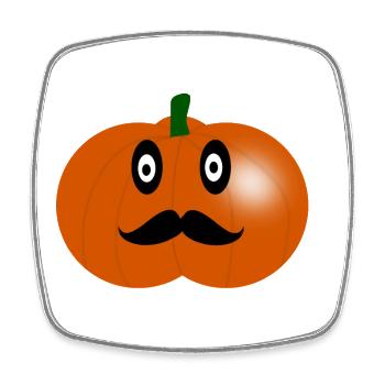 HALLOWEEN. PUMPKIN. PUMPKIN HALLOWEEN. - Square fridge magnet - white - Front