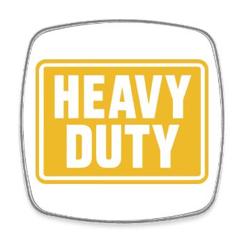 Heavy Duty Construction Warning Sign - Square fridge magnet - white - Front