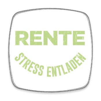 Cadeau de retraite chargé de rente - Magnet carré - blanc - Devant