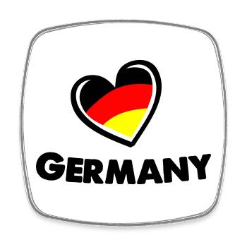 deutschland_herz_germany - Viereckiger Kühlschrankmagnet - Weiß - Vorne
