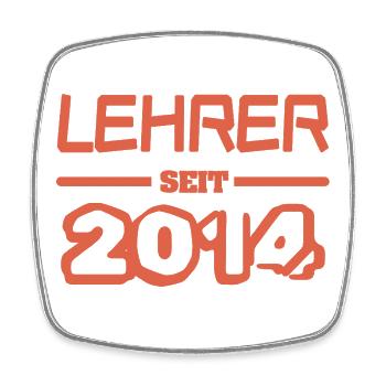 2014 - Viereckiger Kühlschrankmagnet - Weiß - Vorne