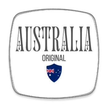 Ursprünglich aus Australien, geboren in Australien - Viereckiger Kühlschrankmagnet - Weiß - Vorne