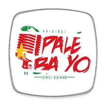 LOGO PBY EDITION DRAPEAU 971 GUADELOUPE - Magnet carré - blanc - Devant
