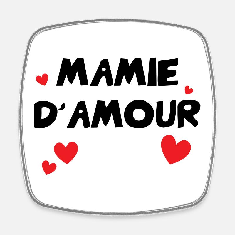 Oma der Liebe - Viereckiger Kühlschrankmagnet - Weiß