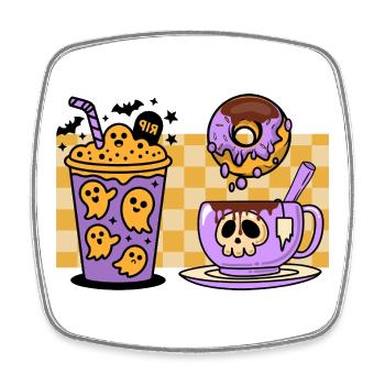 COFFEE_TIME - Magnet carré - blanc - Devant