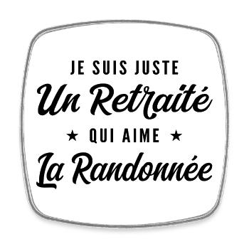 Retraité Randonneur Humour Cadeau Retraite - Magnet carré - blanc - Devant