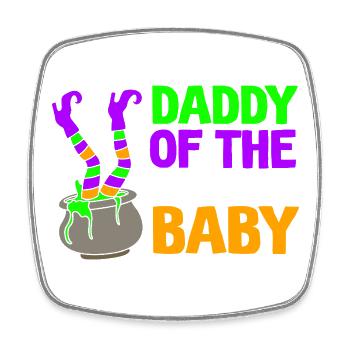Gender Reveal Halloween Dad-to-be - Square fridge magnet - white - Front