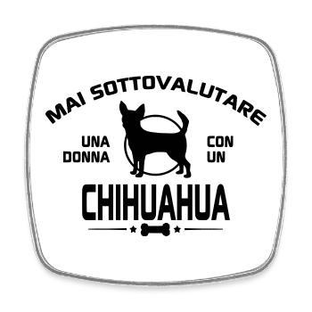 Chihuahua - Magnet carré - blanc - Devant