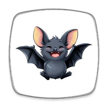 bat, nocturnal animal on Halloween - Square fridge magnet - white - Front