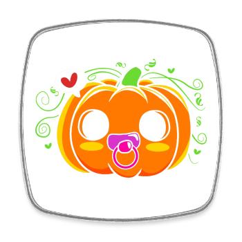 Halloween Gender Reveal Team Girl - Viereckiger Kühlschrankmagnet - Weiß - Vorne