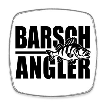 Barsch Angler Barsche Raubfischangeln Flussbarsch - Viereckiger Kühlschrankmagnet - Weiß - Vorne