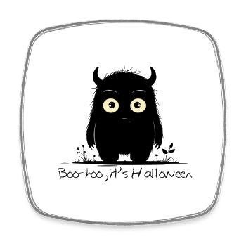 Minimalist Night Eye - Square fridge magnet - white - Front