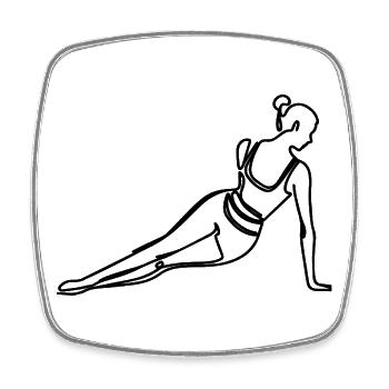Femmes Fitness Dessin - Magnet carré - blanc - Devant