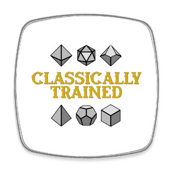 Classically Trained Geometric Dice - Square fridge magnet - white - Front