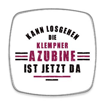 Trainee Plumber Apprenticeship Training Plumber - Square fridge magnet - white - Front