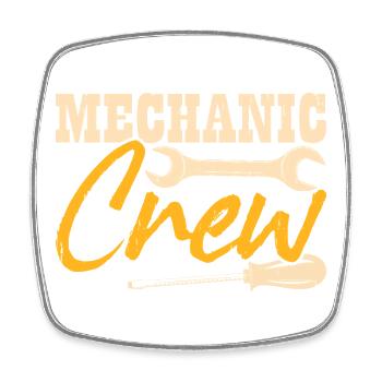 Car Mechanic Mechatronics Technician Screwdriver Gift - Square fridge magnet - white - Front