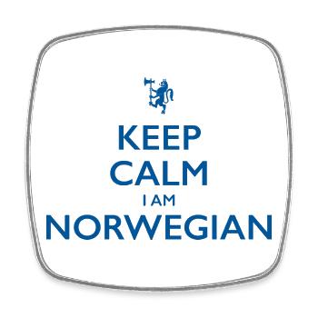 Norwegian Norway - Viereckiger Kühlschrankmagnet - Weiß - Vorne