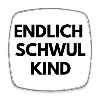 Finally Gay Kid - Square fridge magnet - white - Front
