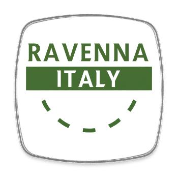 Ravenna Italy Green Logo - Square fridge magnet - white - Front
