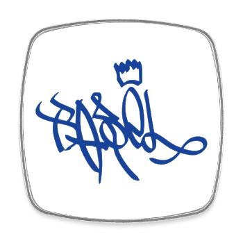 Basel Street Art Souvenir - Viereckiger Kühlschrankmagnet - Weiß - Vorne
